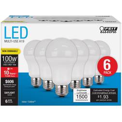 Feit Electric 100W A19 5000K Non-Dimmable LED Bulb 6pk