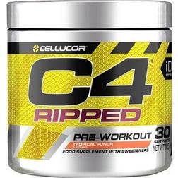 Cellucor C4 Ripped Pre-Workout Booster Tropical Fruit Punch Beverage Powder For