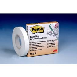 3M Post-it 652R 8.42 mm x 17.7 m 2-Lines Width Cover-Up and Labelling Tape White