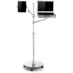 Wergon WERGON Tristan Justerbar Alu holder med hjul Laptop 10-17" Tablet 4-14" H:83-130cm Sølv