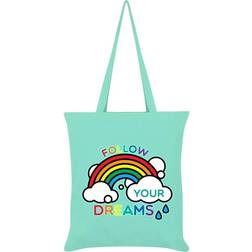 Grindstore Borsa tote FOLLOW YOUR DREAMS Verde