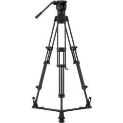 Libec LX7 3-Section Aluminum Tripod with Pan/Tilt Fluid Head and Floor Spreader