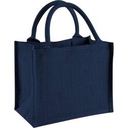 Westford Mill Jute Mini Gift Bag (6 Litres) (Pack Of 2) (One Size) (Navy/Navy)