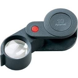 Eschenbach 118210 Loupe pliante Grossissement: 10 x Lentille: Ø 23 mm noir