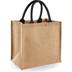 Westford Mill Mini Einkaufstasche Aus Jute - Schwarz