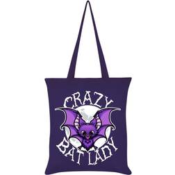 Grindstore Crazy Bat Lady Tote Bag Violet