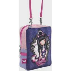 Santoro London Skuldertaske Gorjuss Cheshire cat Lilla (14 x 19 x 7 cm)