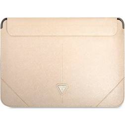 Guess Datorfodral 16'' Saffiano Triangle Logo Beige