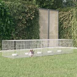 vidaXL 5-panels kaninbur 273x79x54 galvaniseret jern