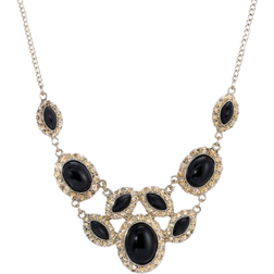 1928 Jewelry Link Collar Necklace - Gold/Black