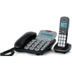 Emporia GD61-ABB Corded and Big Button DECT Phone with Digital Answering Machine