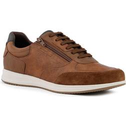 Geox Men's light low-top trainers with breathable sole, zip and laces