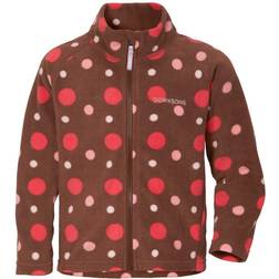 Didriksons Monte Printed Kid's Full-Zip Jacket - Small Dotted Brown Print (504404-493)