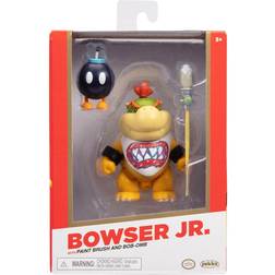 JAKKS Pacific Bowser Jr with Paint Brush & Bob Omb