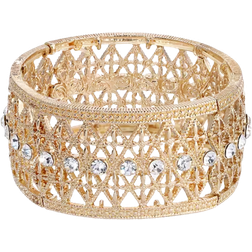 1928 Jewelry Stretch Bracelet - Gold/Transparent