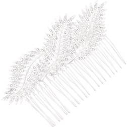 Jon Richard Fern Pave Leaf Hair Comb