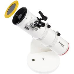 Bresser Teleskop Messier 15 cm Dobson med paraboliskt utseende, hög kvalitet och kompakt, perfekt för resor med förmonterad tub utan nödvändig konstruktion inklusive LED-sökare, 2 okular och månfilter