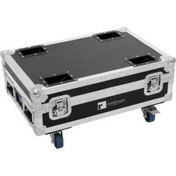 Roadinger Flightcase 4x AKKU BAR-6 Glow QCL Flex QuickDMX with c