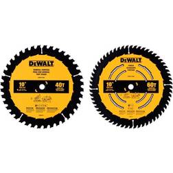 Dewalt 10" 40T and 60T Saw Blade Set