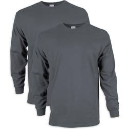 Gildan Men's Ultra Long Sleeve T-shirt 2-pack - Charcoal