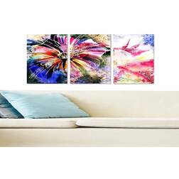 Canvastavla Abstract 3-pack Flerfärgad 20x50 cm Tavla