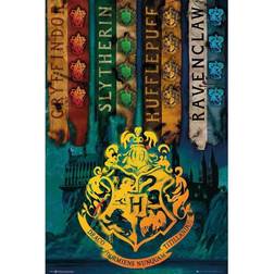 GB Eye Poster, Affisch Harry Potter House Flags, (61 x 91.5 cm) Poster