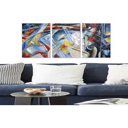 Canvastavla Abstract 3-pack Flerfärgad 20x50 cm Tavla