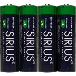 Sirius batterier genopladelige 4 stk. AA Lys & Tilbehør