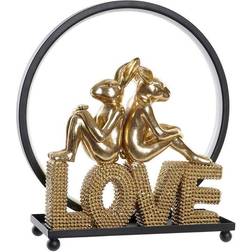 Dkd Home Decor Lysdekoration Love Kanin Harpiks (30 x 11 x 31,5 cm) LED-lys