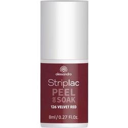 Alessandro Alessandro, STRIPLAC PEEL OR SOAK VELVET RED -VEGAN 8ml