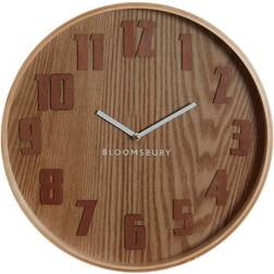 Premier Housewares Vitus Brown Grain Large Wall Wall Clock