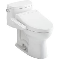 Toto Supreme II 28 3/8" One-Piece 1.28 GPF Single Flush Elongated Toilet and Washlet C2 in Cotton, MW6343074CEFG#01