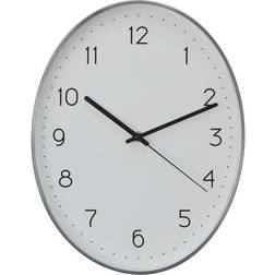 Premier Housewares Elko Oval Wall with Dark Grey Finish Wall Clock