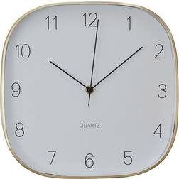 Premier Housewares Elko Square Gold Finish Case Wall Wall Clock