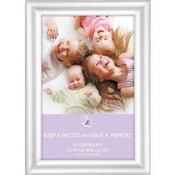 The Home Fusion Company Silver Modern Picture Silver Rounded Polystyrene Not Glass A4 Certificate Photo Frame