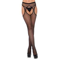 Leg Avenue Fishnet Suspender Hose Black