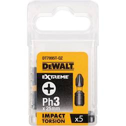 Dewalt Impact Torsion Bits PH3 25mm Pack of 5 DEWDT7995TQZ