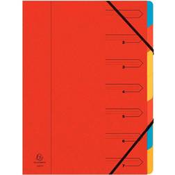 Exacompta Europa 7-Part Organiser A4 Red 5221Z