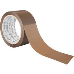 Q-CONNECT 6 x Pakketape 50/66 brun PP acrylic (36)