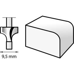 Dremel Afrundingsfræser ø9,5mm