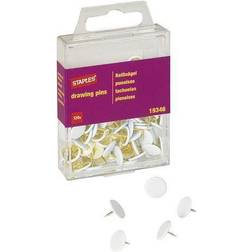 Staples Häftstift, vitt plasthuvud