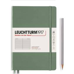 Leuchtturm1917 Leuchtturm Hardcover Ruled A5 Notebook, Olive