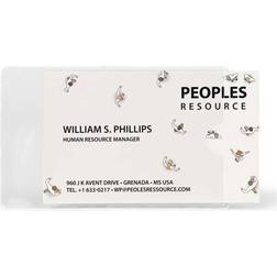 Aucune 3L Business Card Holder 10106 Clear Polypropylene 9.5 x 0.3 x 6 cm Pack of 10