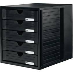 HAN SYSTEMBOX 1450-13 Desk drawer box Black A4, C4 No. of drawers: 5