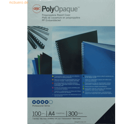 GBC PolyOpaque Binding Cover A4 300 Micron Dark Blue 100