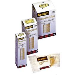 Scotch Tape kontortape 550 transparent 15mm x 66m (66 meter pr. rulle x 10 ruller)