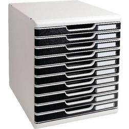Exacompta Skuffekabinet Modulo med 10 skuffer A4 sort