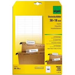 Sigel LP725, Hvid, Ikke-klæbende printeretiket, A4, Papir, Laser/inkjet, Rektandel