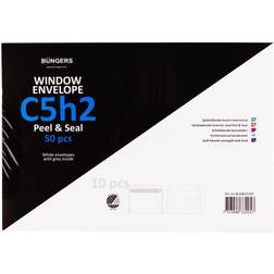 Büngers Fönsterkuvert C5 H2 Peel & Seal 50-pack