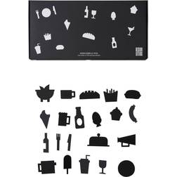 Design Letters Madikoner til Opslagstavle 21 pcs, Sort